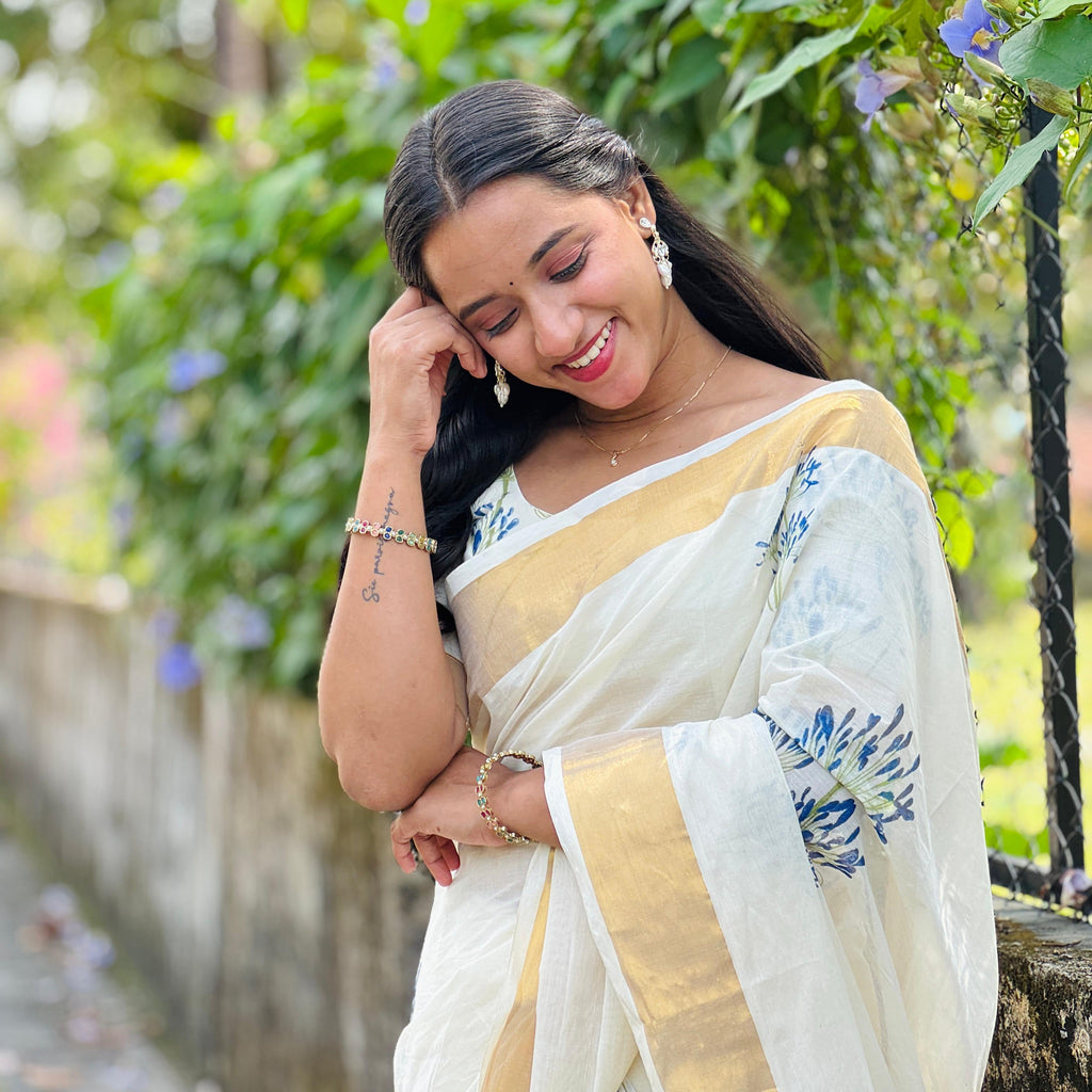 Neelappoovu Premium Cotton Saree
