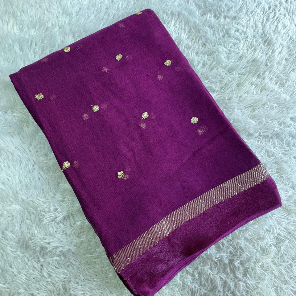 Georgette Saree with Subtle Embellishment