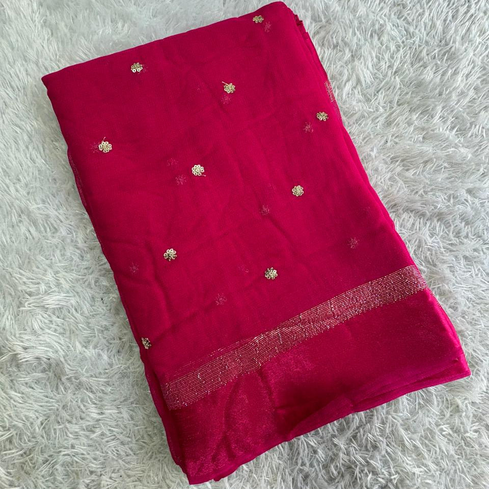 Georgette Saree with Subtle Embellishment