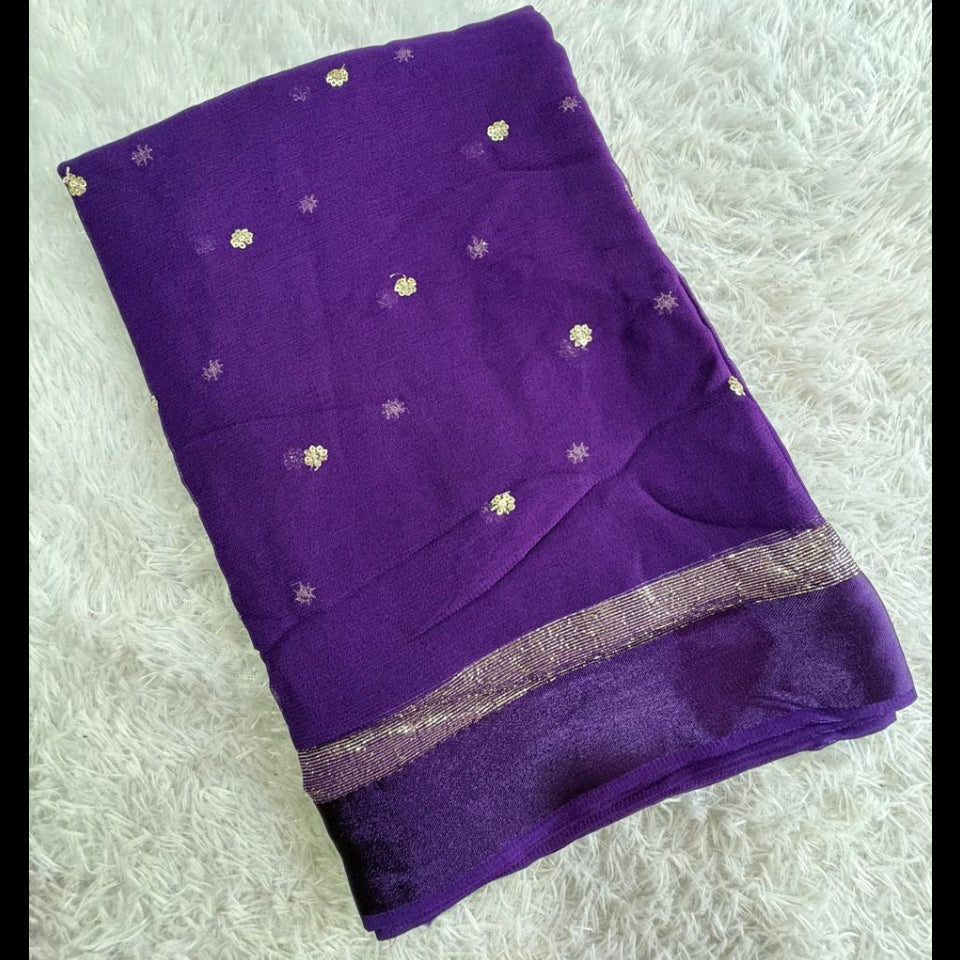 Georgette Saree with Subtle Embellishment