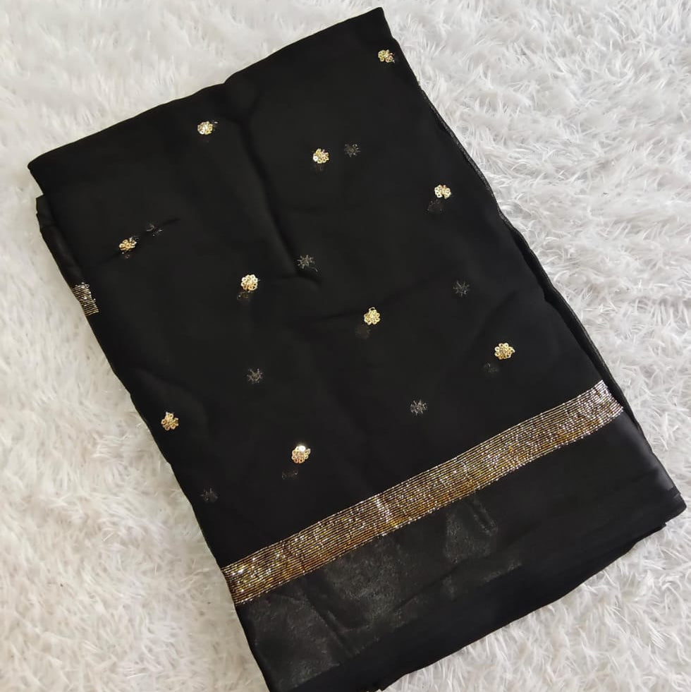 Georgette Saree with Subtle Embellishment