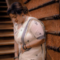 Premium Cotton Saree with Artistic Print & Contrast Border