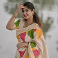 Gopuram Multi-Colour Temple Border Golden Tissue Saree – Premium Traditional Festive Wear (6.25 Mtrs)