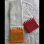 Ganga Jamuna Border Jari Checks Premium Cotton Saree