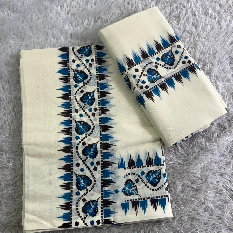 Aalila Premium Dual Shade Cotton Set Mundu