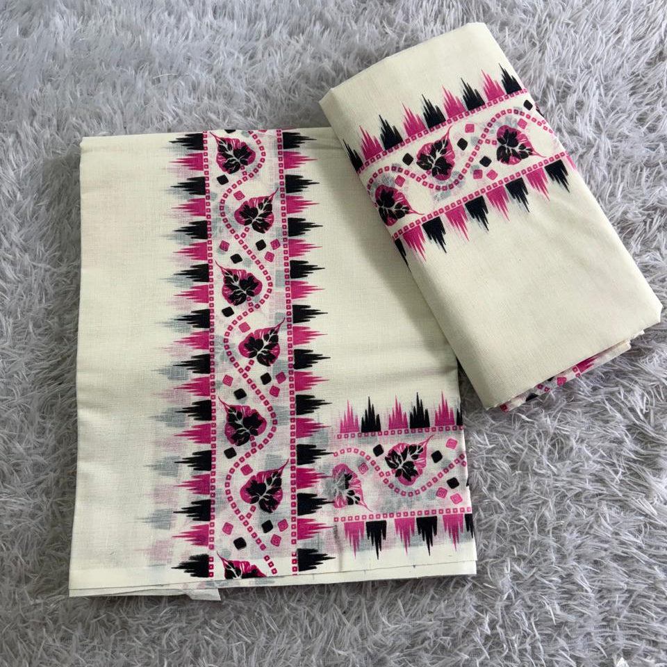 Aalila Premium Dual Shade Cotton Set Mundu