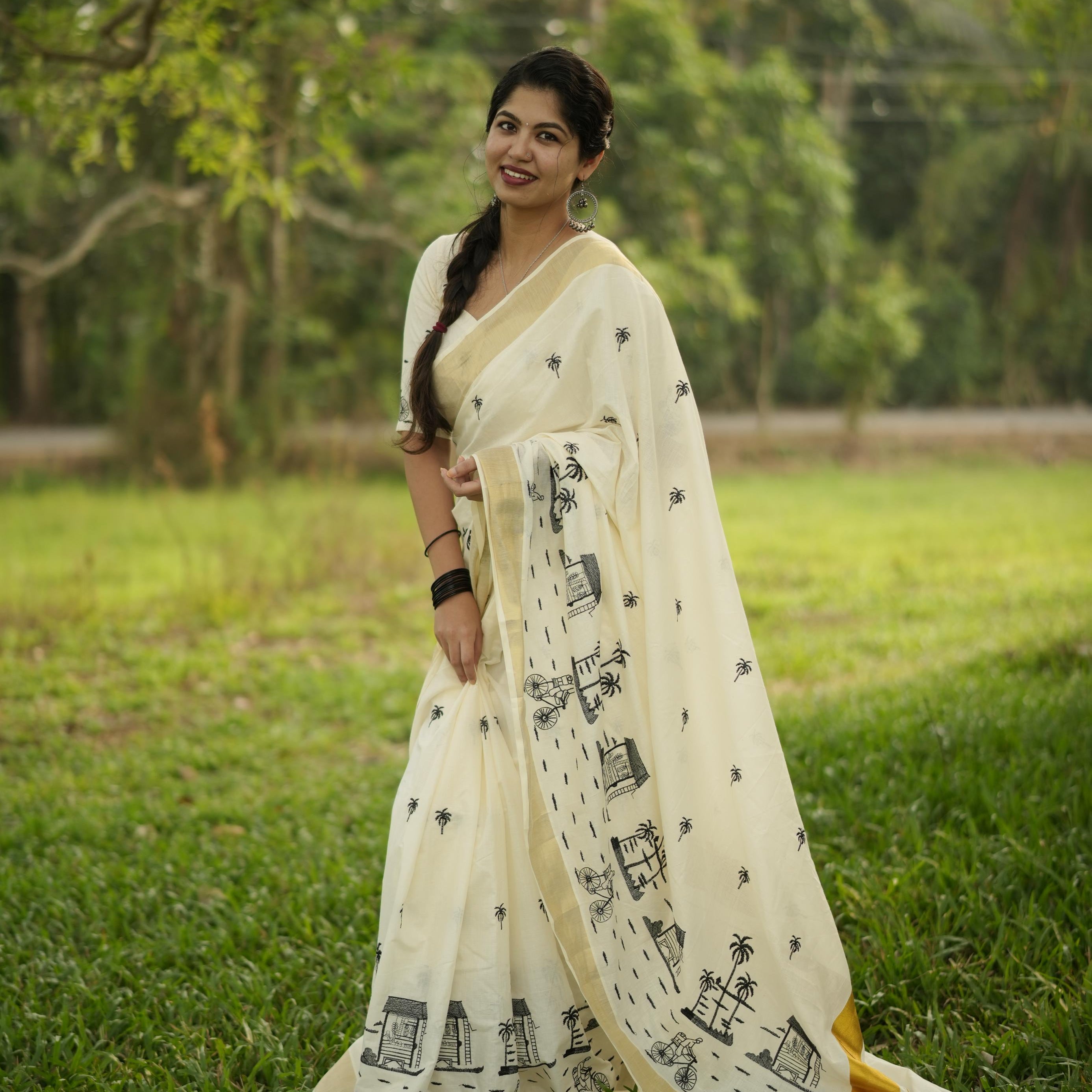 Vishu Special Chai Kada Cotton Saree – Limited Edition