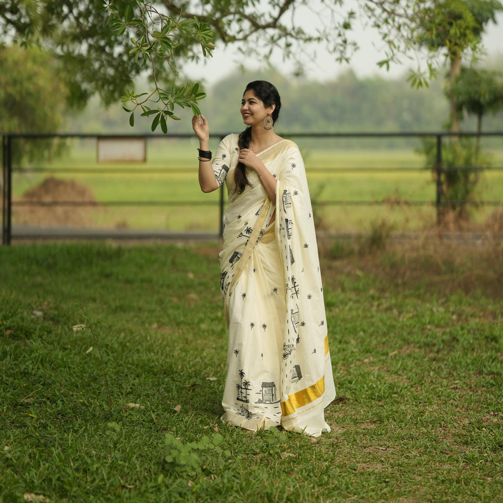 Vishu Special Chai Kada Cotton Saree – Limited Edition