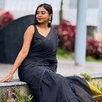 Nanayanathara Premium Black Khadi Cotton Saree