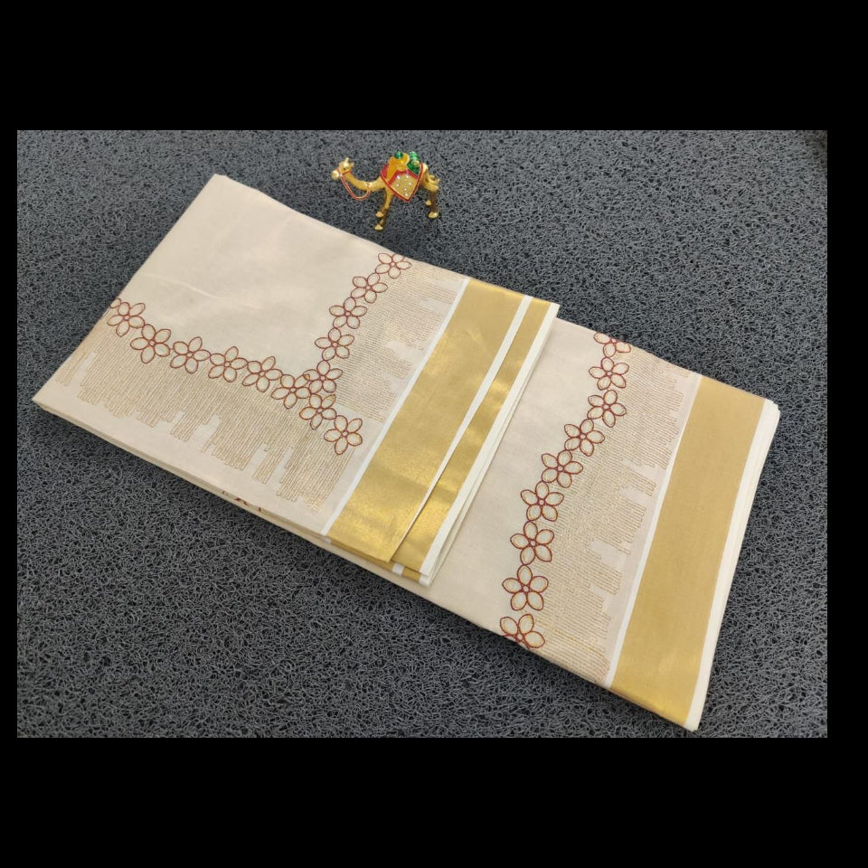 Golden Tissue Embroidered Saree – Classic Festive & Wedding Collection