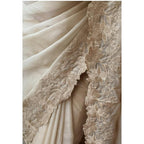 LUXE – Organza Embroidered Saree with Scallop Work