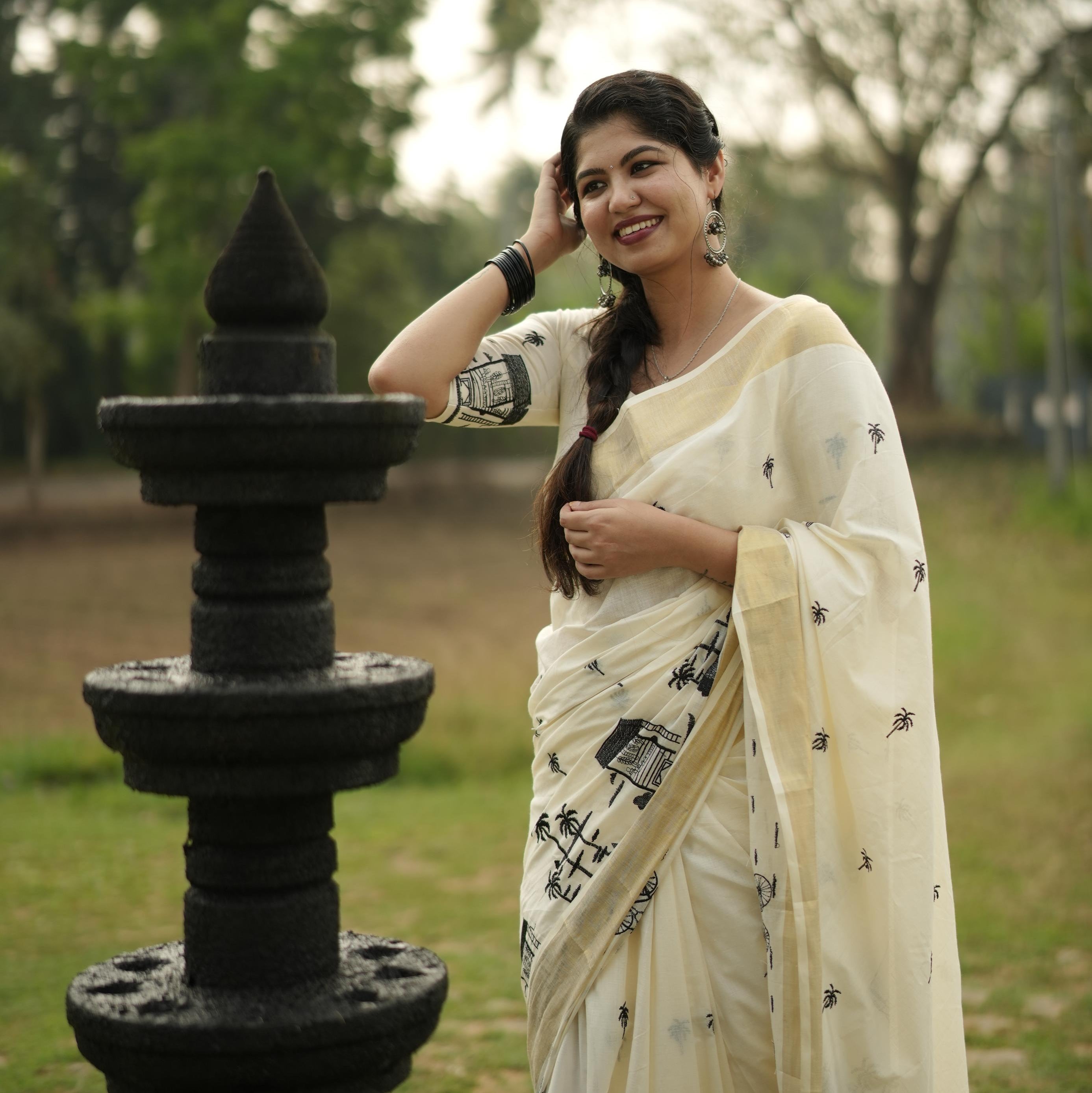 Vishu Special Chai Kada Cotton Saree – Limited Edition