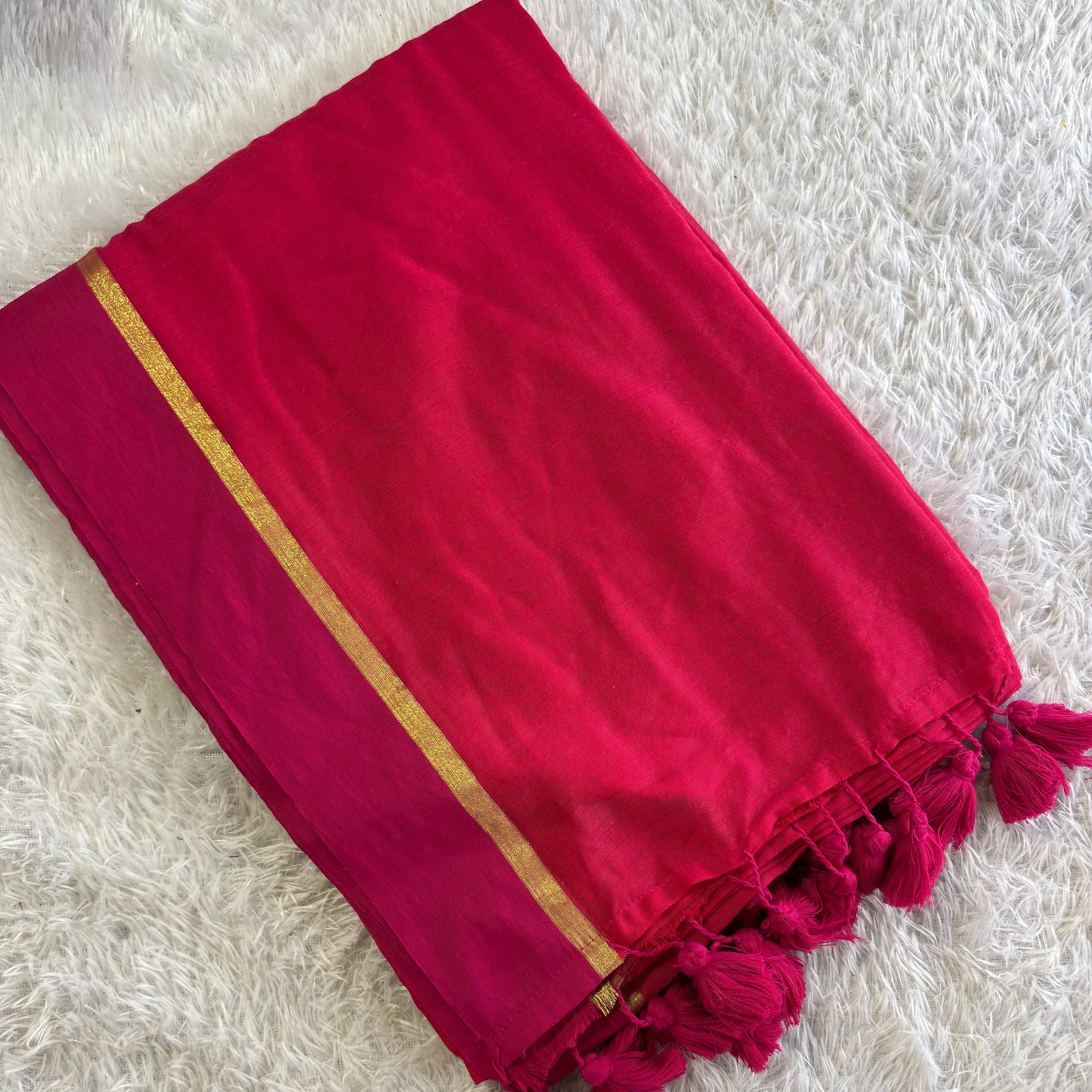 Premium Soft Mull Cotton Saree – Classic Festive Wear